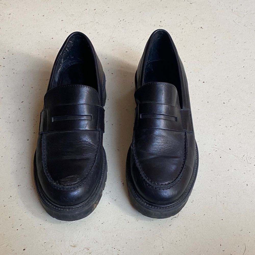 Vagabond Dark Leather Loafers